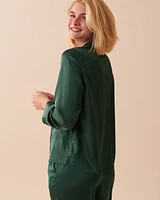 Satin Long Sleeve Button-down Shirt