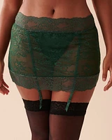Ensemble 2 pièces en résille et dentelle florale