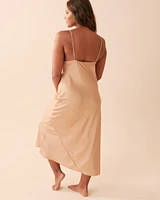 Nuisette longue en satin