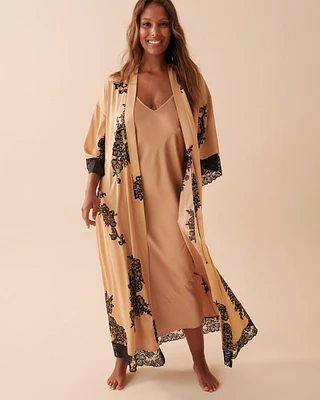 Kimono long en satin