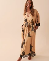 Kimono long en satin