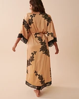 Kimono long en satin