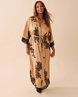 Kimono long en satin