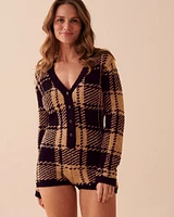 Chenille Long Sleeve Romper