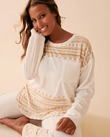 Luxury Velour Long Sleeve Shirt with Pocket