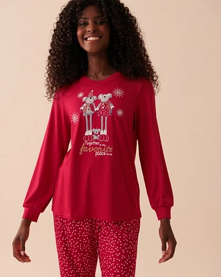 Chandail manches longues ultra doux à motif souris
