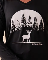 Chandail manches longues ultra doux à motif cerf