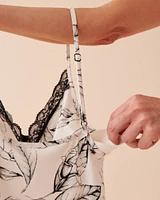 Camisole à fleurs hivernales ultra douce