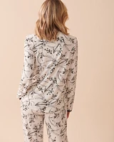 Chemisier à fleurs hivernales ultra doux