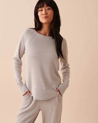 Waffle Knit Long Sleeve Shirt