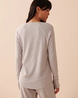 Waffle Knit Long Sleeve Shirt