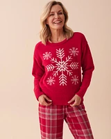 Snowflakes Chenille Long Sleeve Shirt