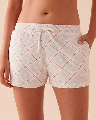 Short de pyjama en velours luxueux
