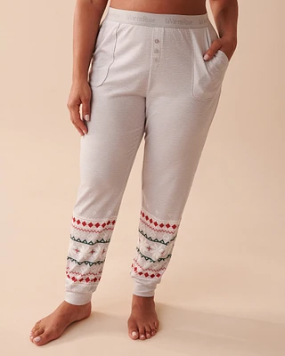 Recycled Fibers Fair Isle Fitted Pajama Pants