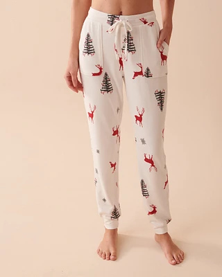 Recycled Fibers Fitted Pajama Pants