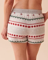Short de pyjama à imprimé nordique en fibres recyclées