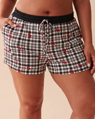 Deer Print Super Soft Pajama Shorts
