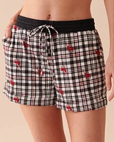 Deer Print Super Soft Pajama Shorts