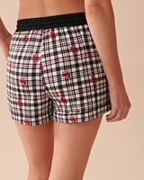 Deer Print Super Soft Pajama Shorts