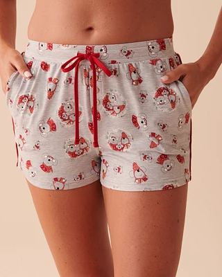Mouse Print Super Soft Pajama Shorts