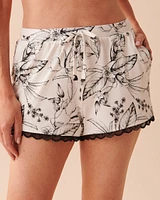 Short à fleurs hivernales ultra doux