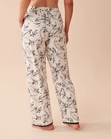 Pantalon à fleurs hivernales ultra doux