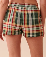 Short de pyjama à carreaux ultra doux