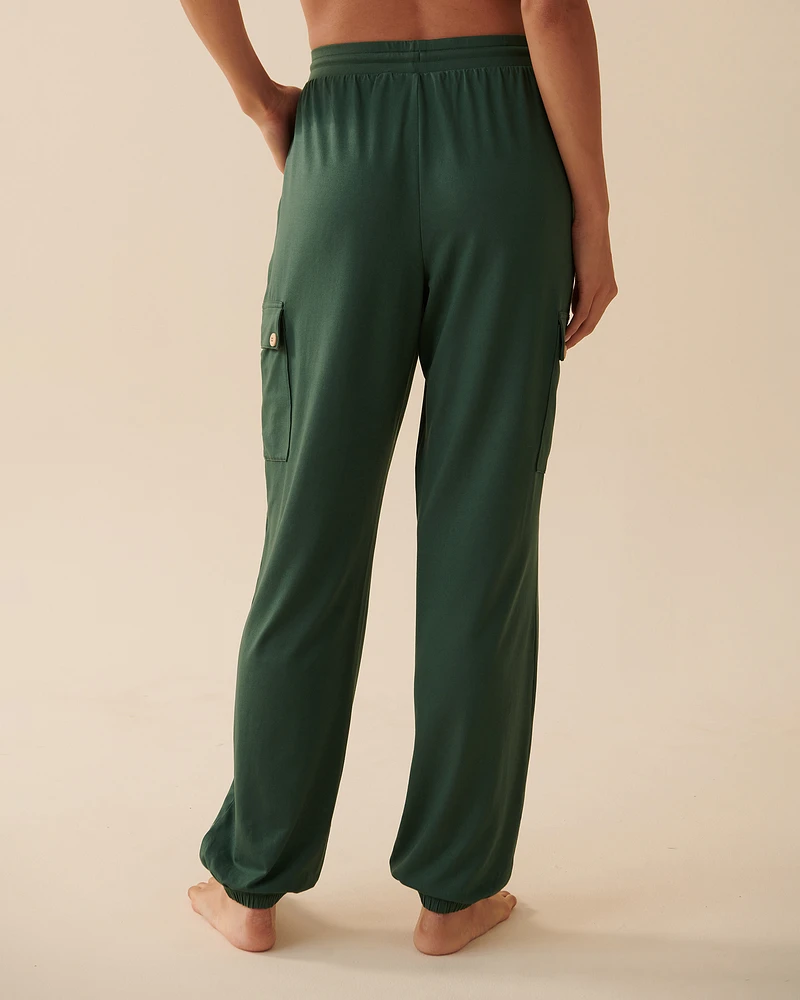 Pantalon cargo ultra doux à motif ourson