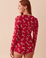 Combishort ultra doux à motif chien scottie