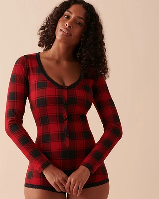 Buffalo Plaid Super Soft Romper