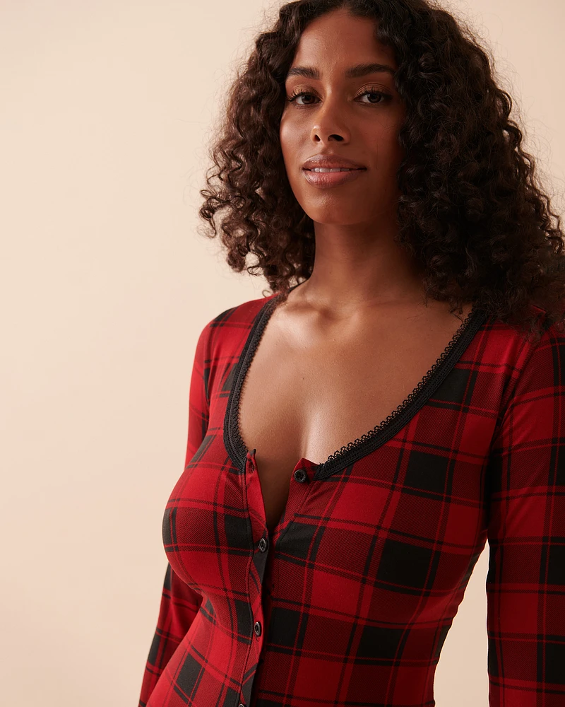 Combi-short à carreaux buffalo ultra doux