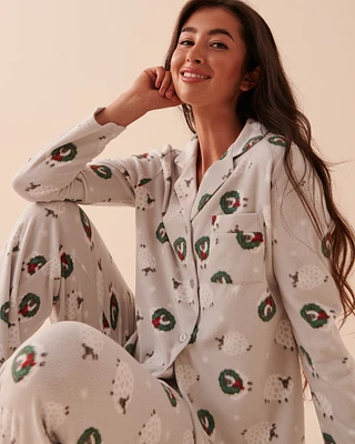 Ensemble pyjama en micropolaire imprimé animal