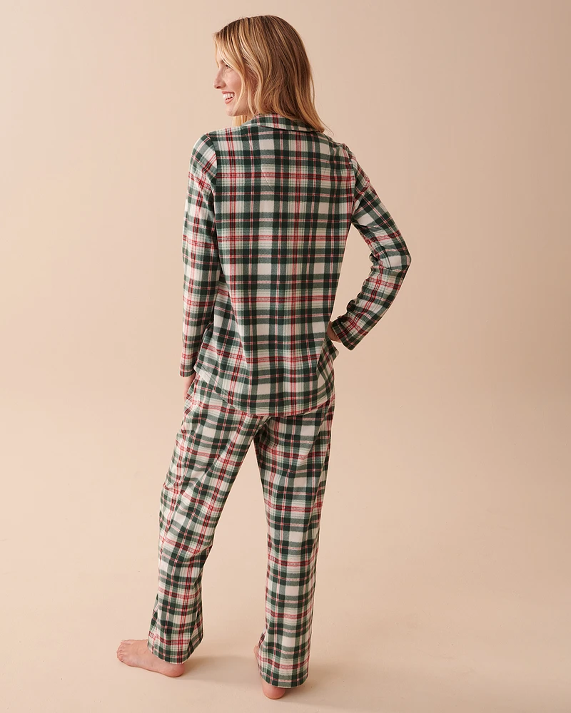 Ensemble pyjama en micropolaire à carreaux