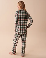 Ensemble pyjama en micropolaire à carreaux