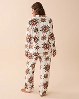 Ensemble pyjama en micropolaire à flocons de neige