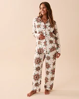 Ensemble pyjama en micropolaire à flocons de neige