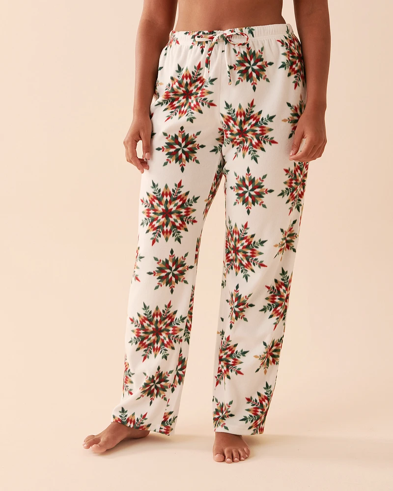 Ensemble pyjama en micropolaire à flocons de neige