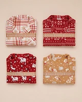 Ensemble pyjama en micropolaire à flocons de neige