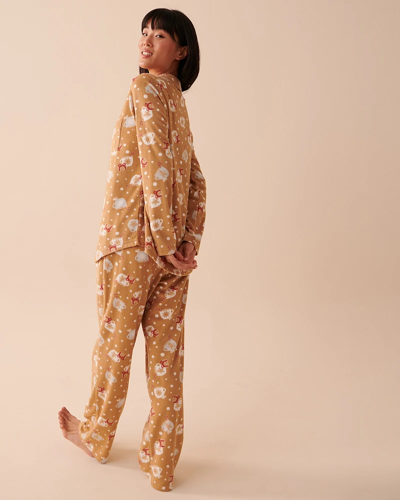 Winter Print Micropolar PJ Set