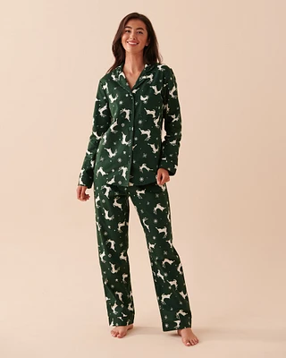 Ensemble pyjama en flanelle imprimé animal