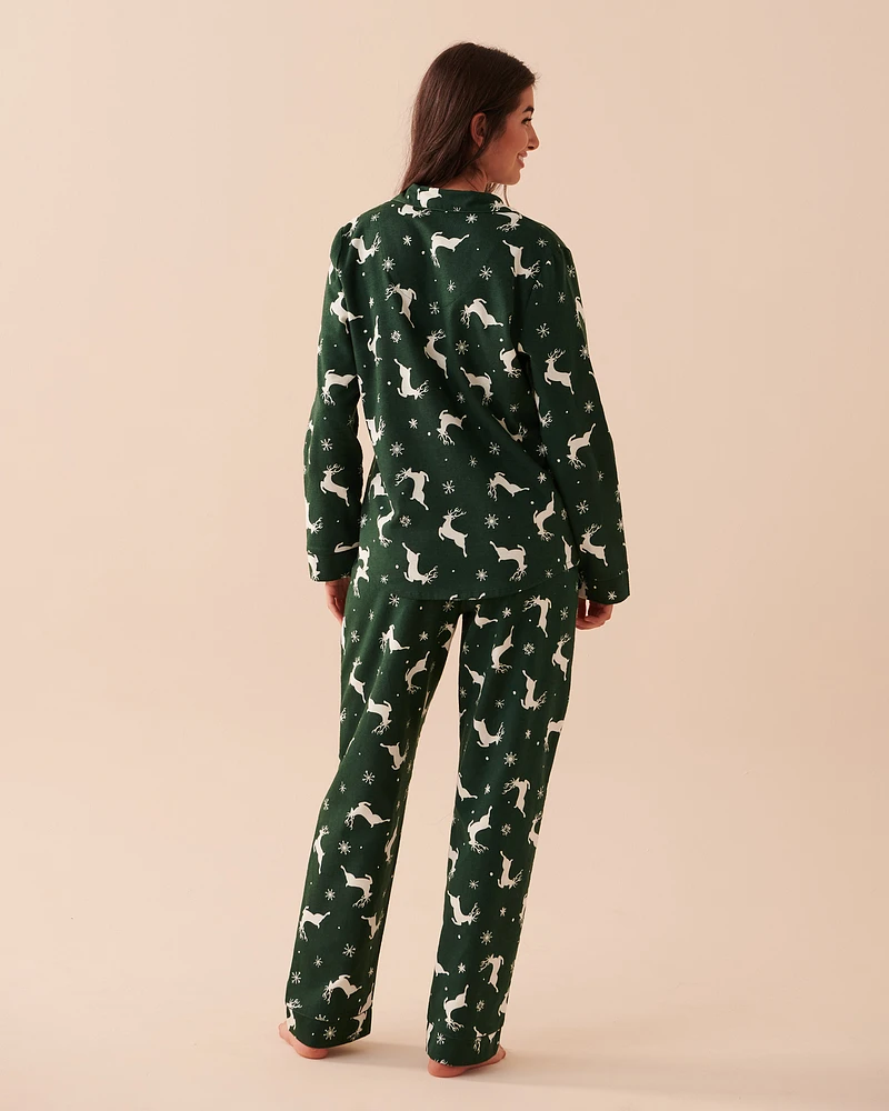 Ensemble pyjama en flanelle imprimé animal