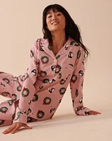 Winter Print Flannel PJ Set