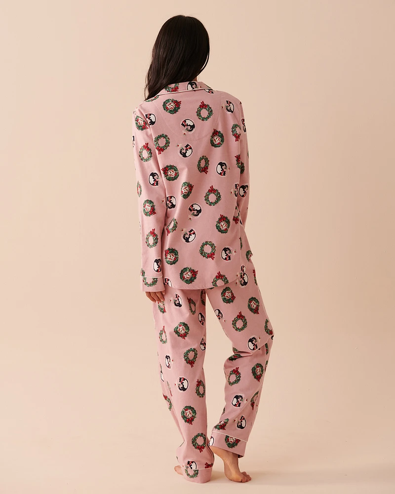 Winter Print Flannel PJ Set