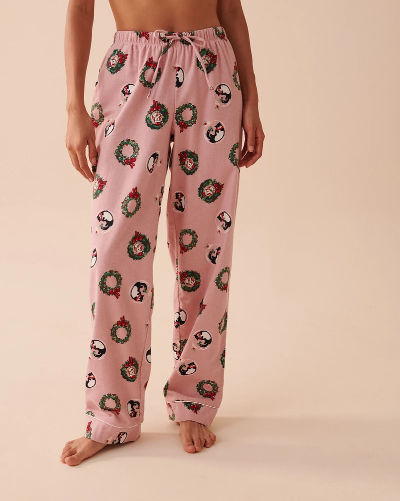 Winter Print Flannel PJ Set