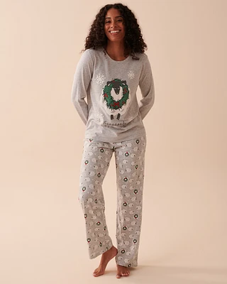 Ensemble pyjama en coton imprimé animal