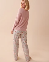 Ensemble pyjama en coton imprimé hivernal