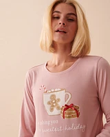 Ensemble pyjama en coton imprimé hivernal