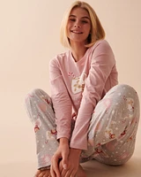 Ensemble pyjama en coton imprimé hivernal