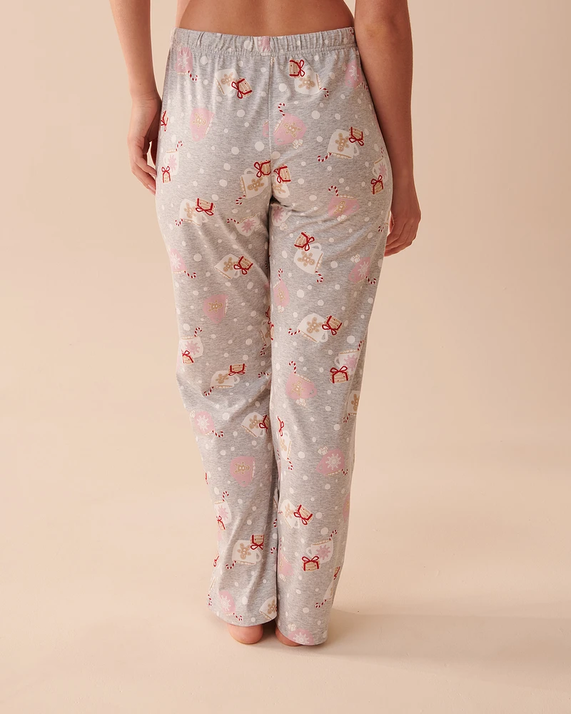 Ensemble pyjama en coton imprimé hivernal