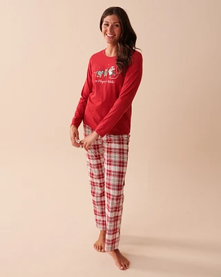 Ensemble pyjama en coton à carreaux